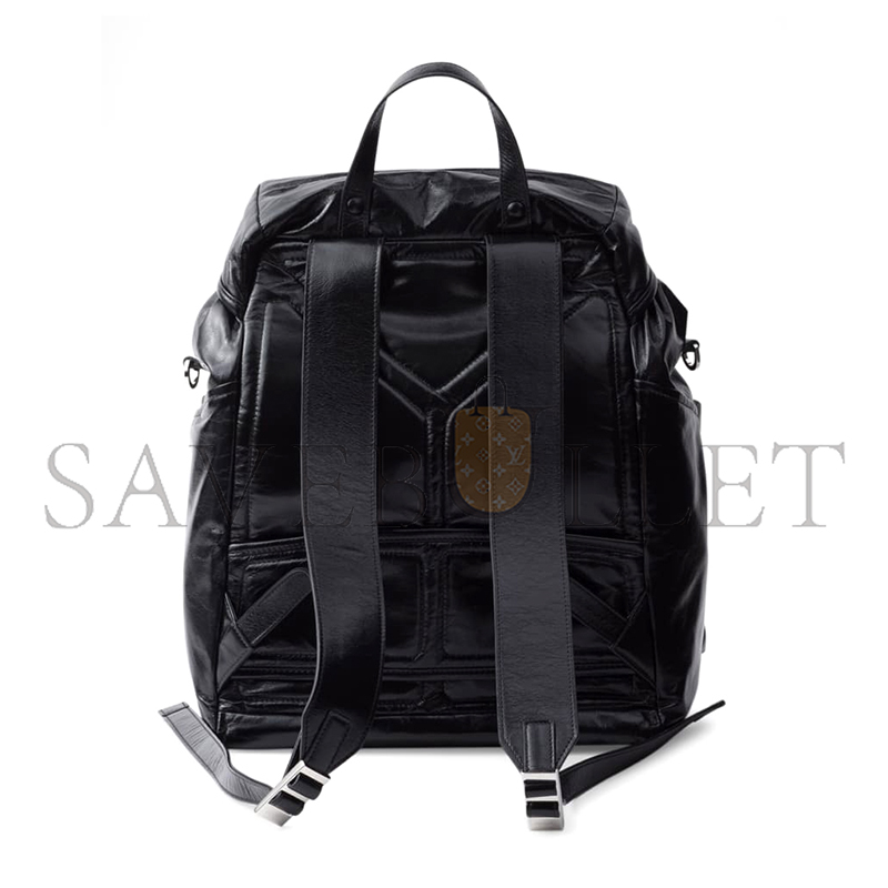 PRADA LEATHER BACKPACK MEN'S BLACK 2VZ108 (45*38*18cm) 